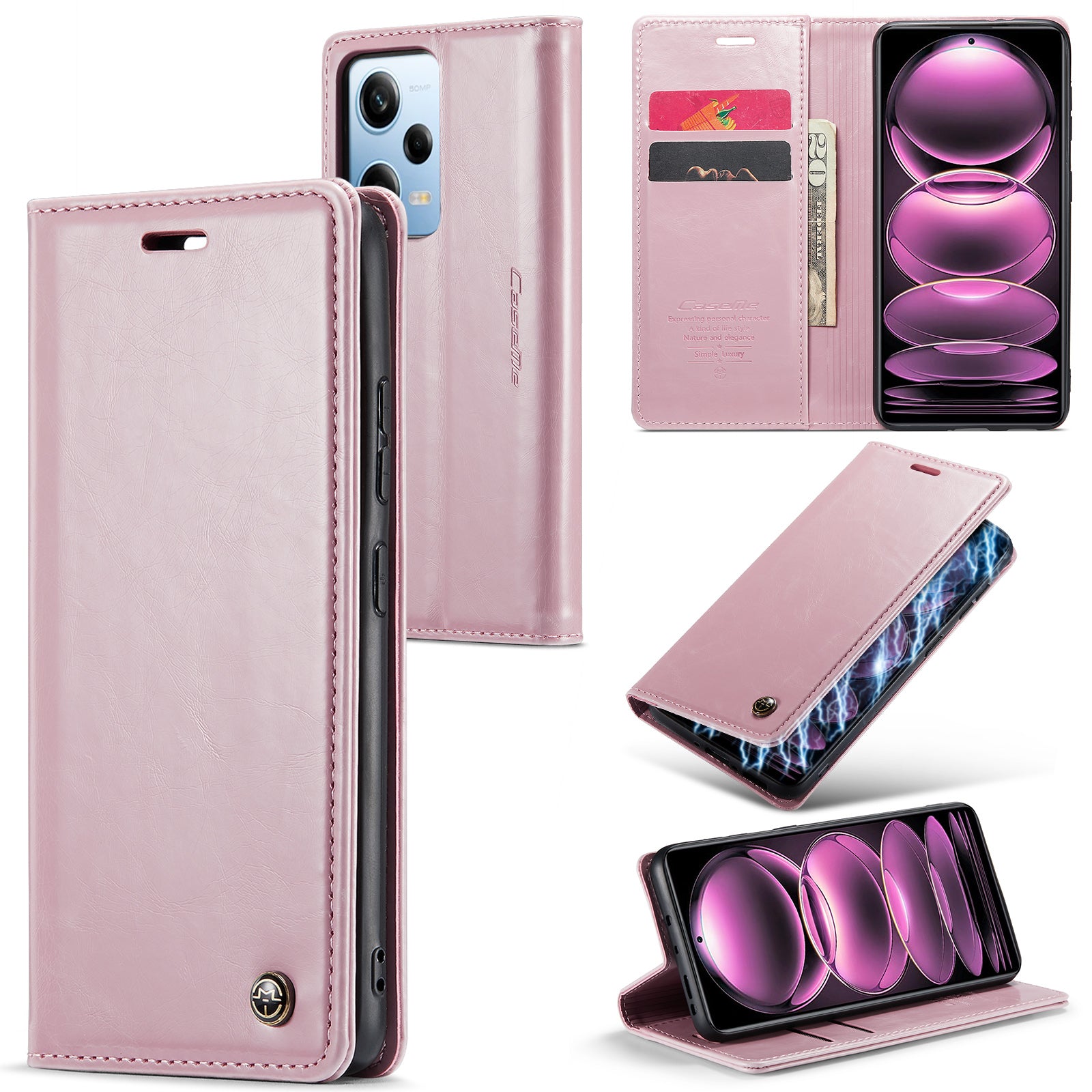 CASEME 003 Series For Xiaomi Redmi Note 12 Pro 5G Note 12 Pro Speed 5G Poco X5 Pro 5G Anti-drop PU Leather Wallet Stand Cover Waxy Texture Phone Case CASEME 003 Series For Xiaomi Redmi Note 12 Pro 5G Note 12 Pro Speed 5G Poco X5 Pro 5G Anti-drop PU Leather Wallet Stand Cover Waxy Texture Phone Case